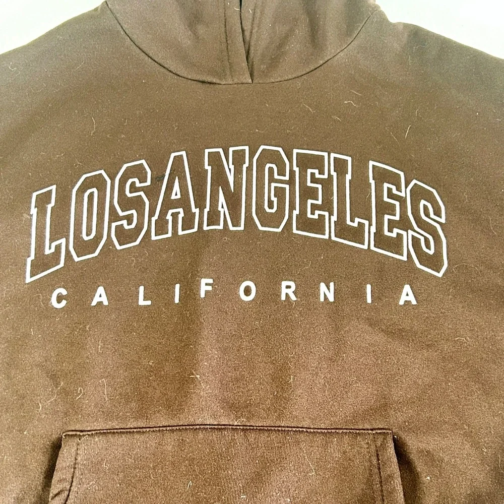Kids Brown‎ Los Angeles California Graphic Hoodie Sweatshirt XL Brown 01935